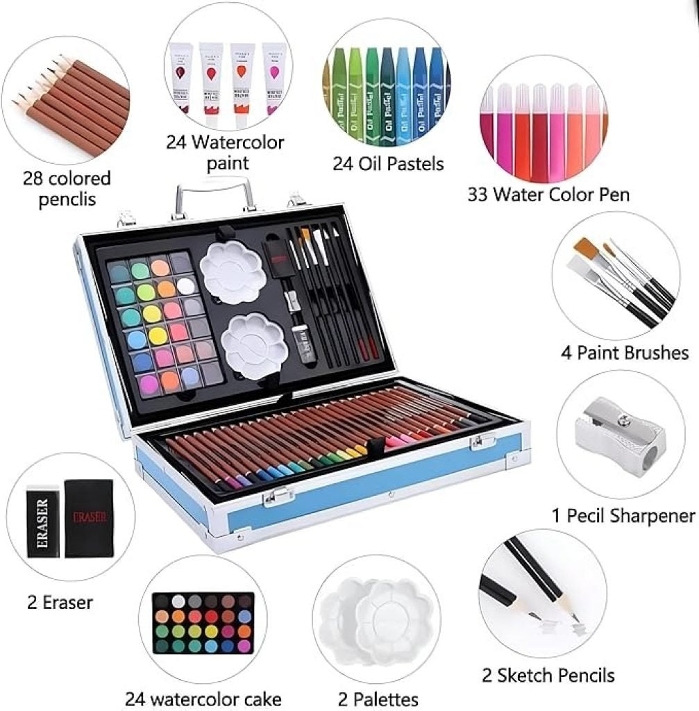 145 Colour Plastic Deluxe Art Set Box