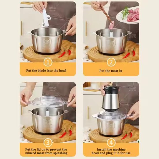 2Ltr Stainless Steel Meat Grinder
