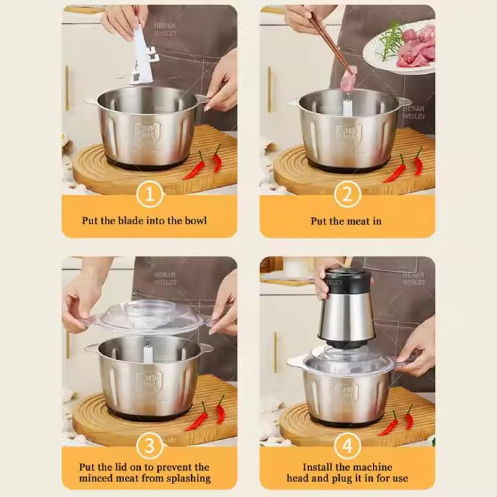 2Ltr Stainless Steel Meat Grinder