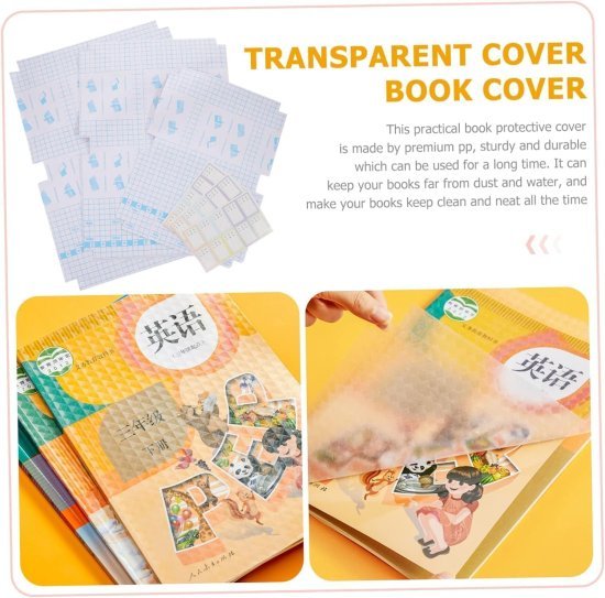 30pcs Waterproof Plastic Book Cover