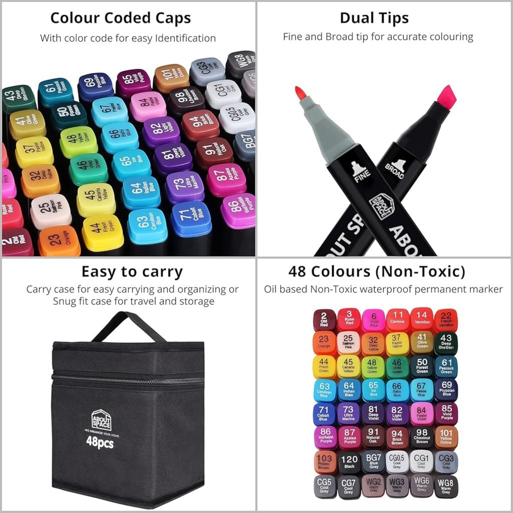 48 pcs Color Markers Pen