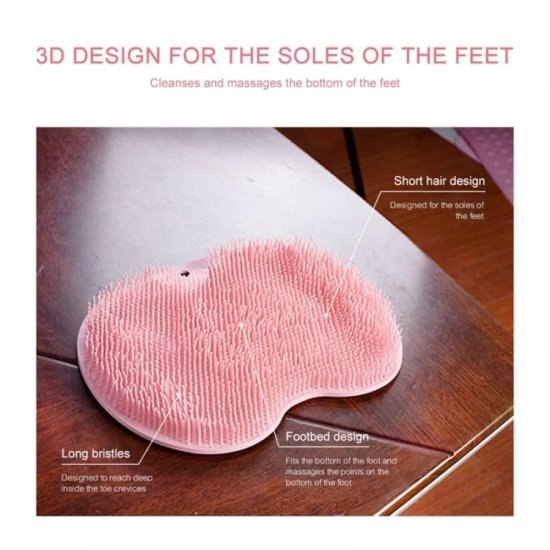 Foot Shower Scrubber Massager Mat