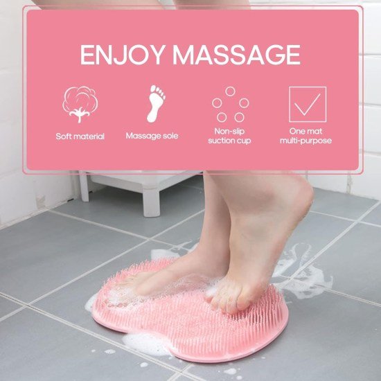 Foot Shower Scrubber Massager Mat