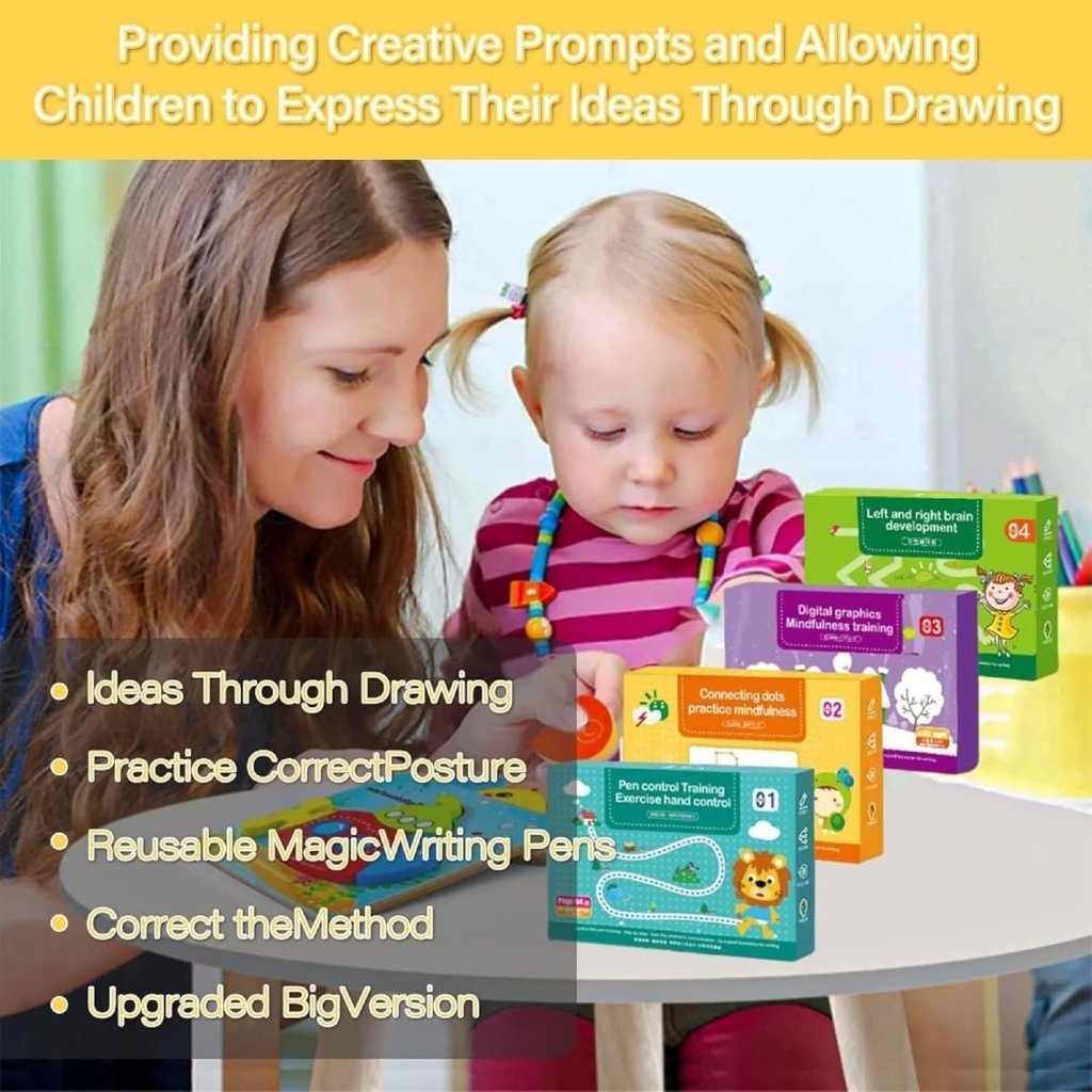 Hand Writing Pen Control Training Practice Book 64 page