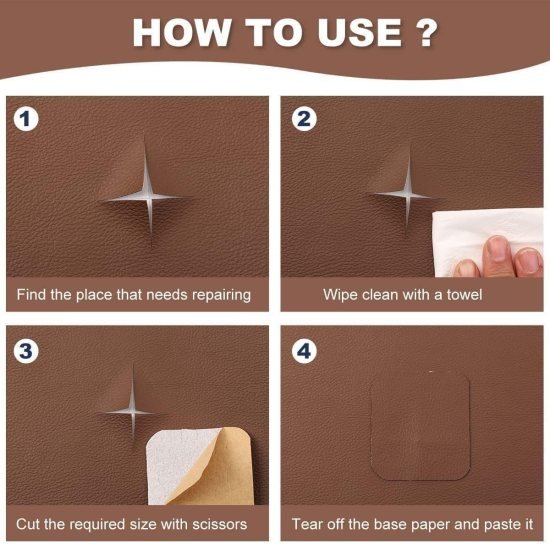 Leather Patch Brown