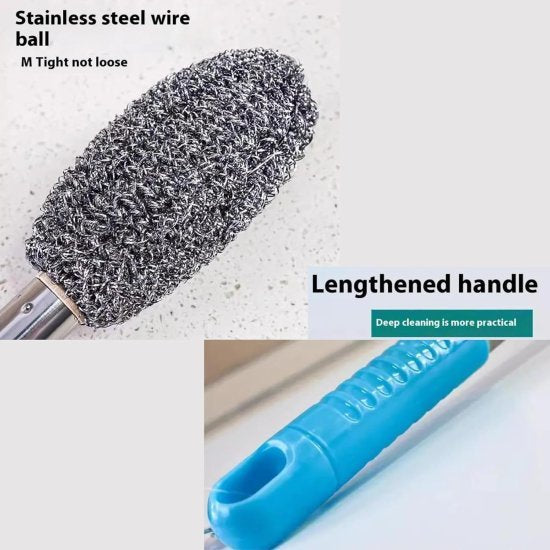 Long Handle Steel Wire Bottle Cleaning Brush