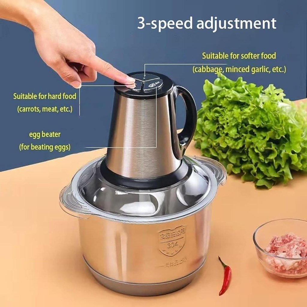 2Ltr Stainless Steel Meat Grinder With Handle