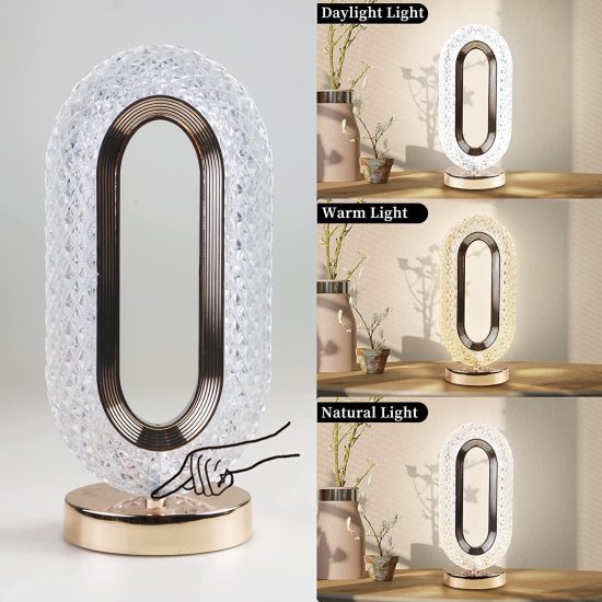 Oval Crystal Lamp