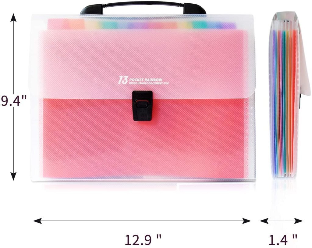 Rainbow File Folder 13 Pocket