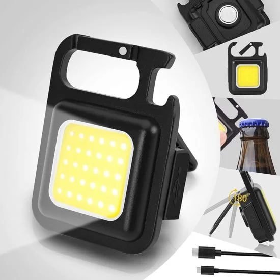 Rechargable LED Cob Keychain Light