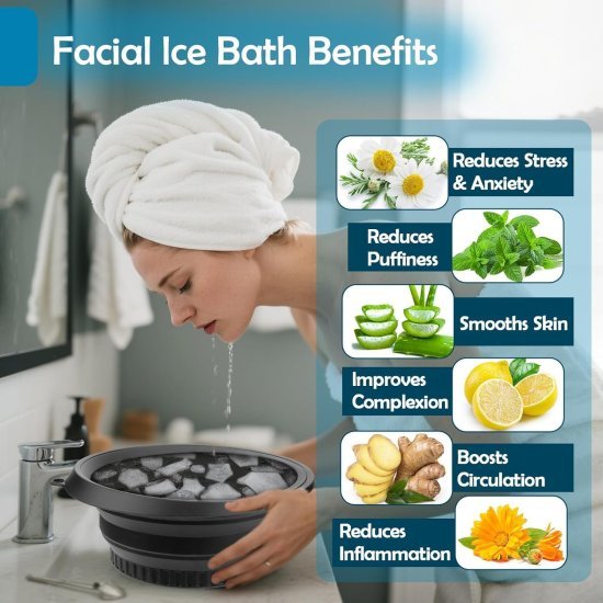 Silicone Face Washing Ice Bucket Bowl