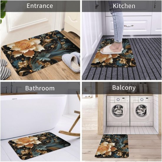Square 5D Bathroom Mat mix